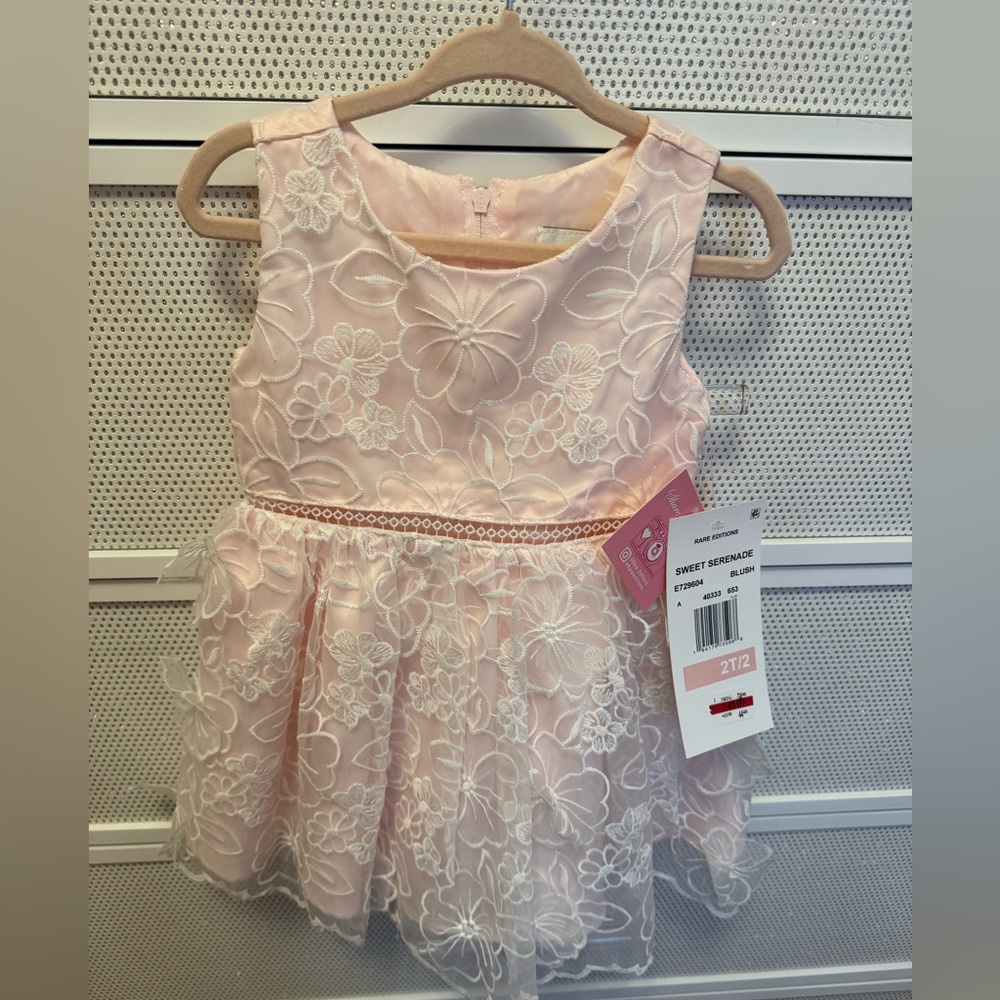 Pink Floral Lace Dress
